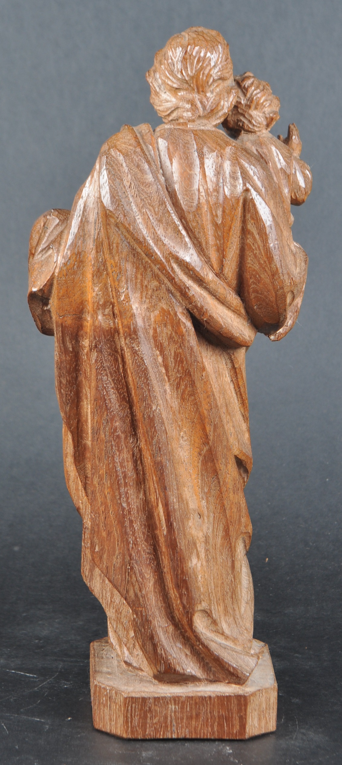 19TH CENTURY HAND CARVED FIGURE OF ST JOSEPH - Image 3 of 5