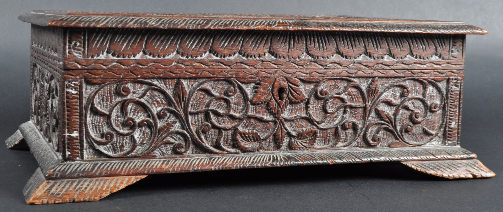 19TH CENTURY CARVED INDIAN WORKBOX