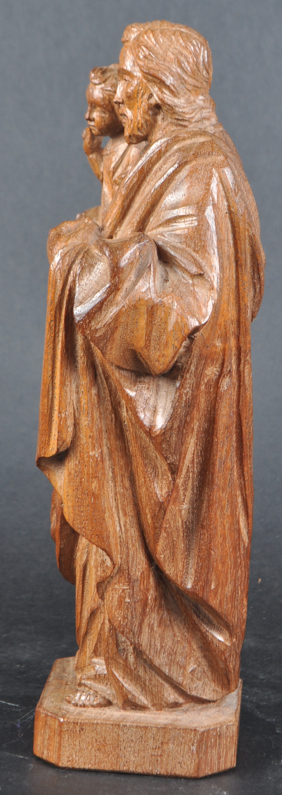 19TH CENTURY HAND CARVED FIGURE OF ST JOSEPH - Image 2 of 5