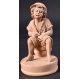 ITALIAN FOLK ART TERRACOTTA STATUE OF A BOY