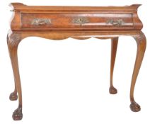 19TH CENTURY CARVED WALNUT SILVER TABLE