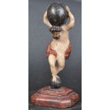 19TH CENTURY HAND CARVED FIGURE OF ATLAS