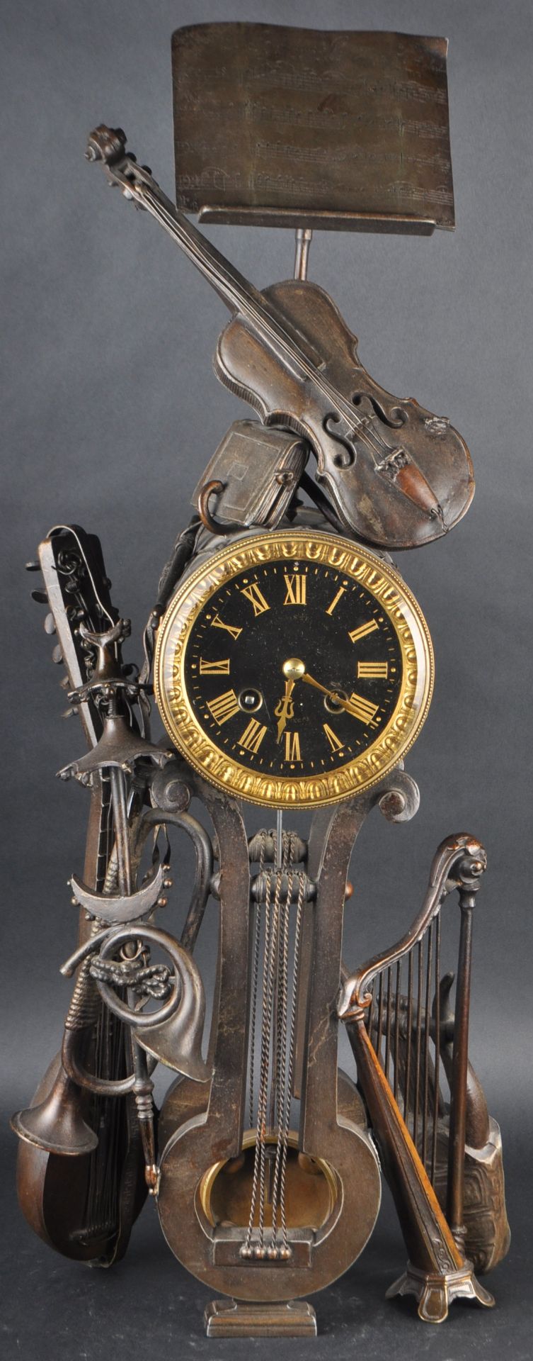 19TH CENTURY FRENCH AUBERT OF PARIS BRONZE WORKED CLOCK