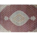 HANDWOVEN IRANIAN TABRIZ MAHI LARGE WOOLLEN RUG CARPET