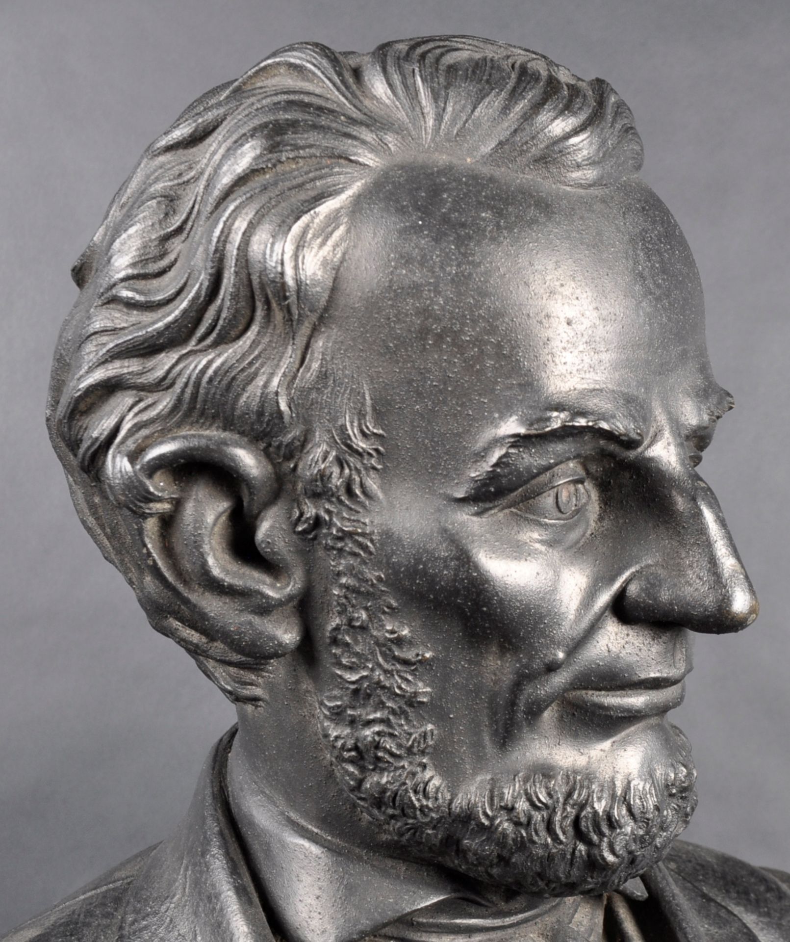 20TH CENTURY SPELTER BUST OF ABRAHAM LINCOLN - Bild 2 aus 6