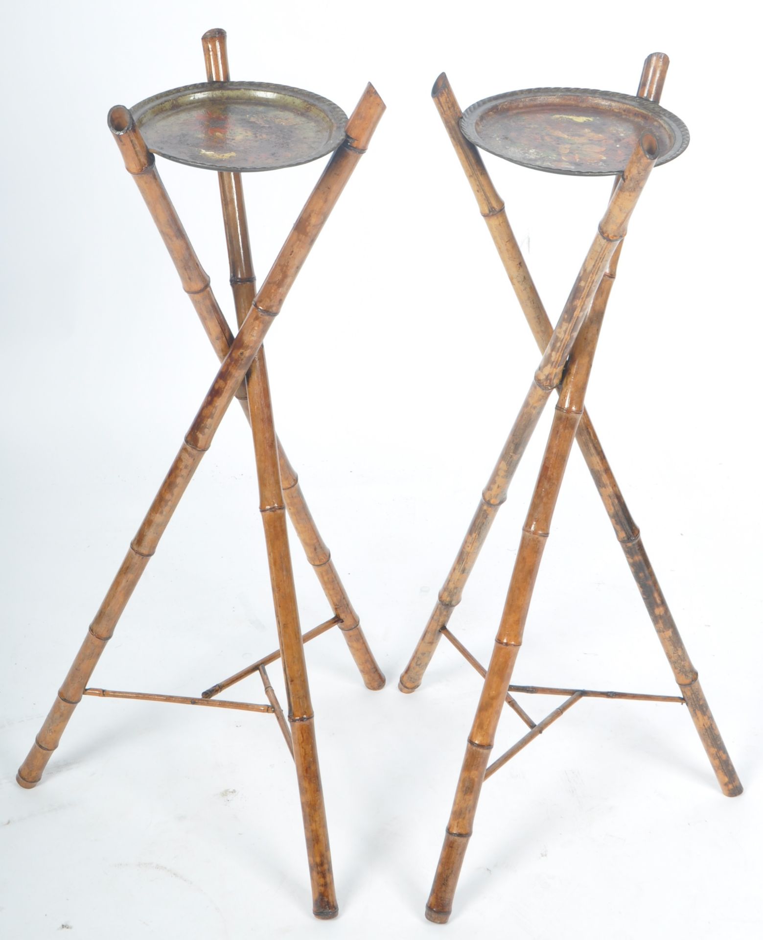 MATCHING PAIR OF 19TH CENTURY AESTHETIC MOVEMENT BAMBOO STANDS - Image 2 of 8