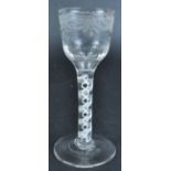 18TH CENTURY GEORGE III DOUBLE SERIES WINE GLASS