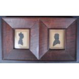 PAIR OF EARLY 19TH CENTURY SILHOUETTE PORTRAIT PAINTINGS