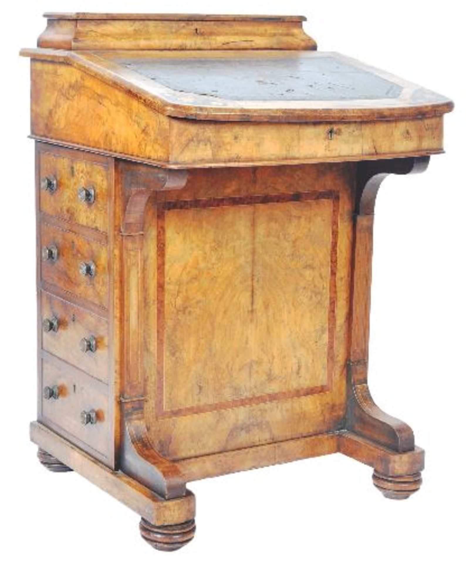 19TH CENTURY VICTORIAN WALNUT DAVENPORT DESK