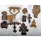 COLLECTION OF WOODEN BRACKETS & SHELVES