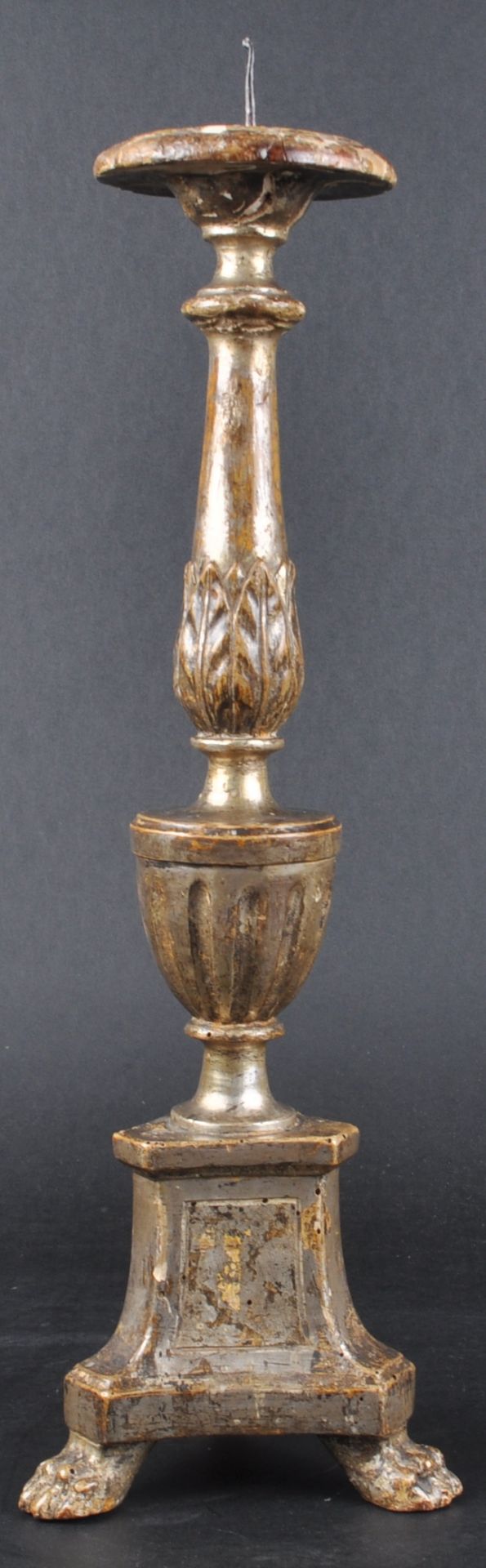 19TH CENTURY ITALIAN CARVED ALTAR CANDLESTICK