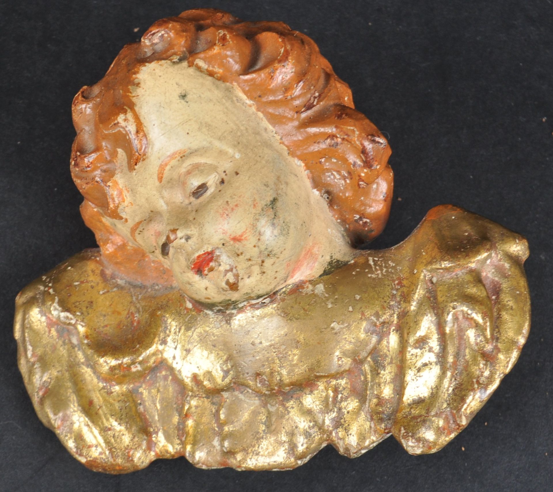 CARVED 19TH CENTURY ECCLESIASTICAL RELIGIOUS CHERUB - Image 2 of 4