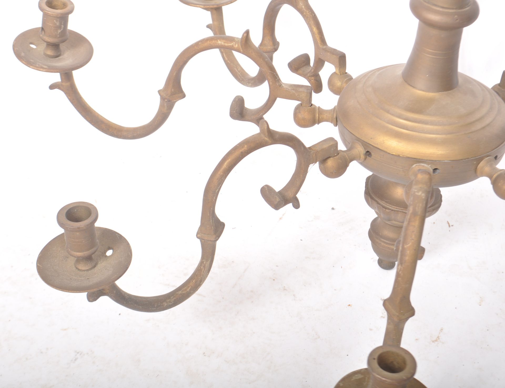 20TH CENTURY GOTHIC STYLE BRONZE EIGHT BRANCH CHANDELIER - Image 3 of 5