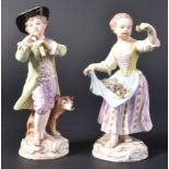 PAIR OF 19TH CENTURY MEISSEN PORCELAIN FIGURINES