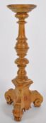 LARGE PINE CHURCH ALTAR PRICKET CANDLE STICK