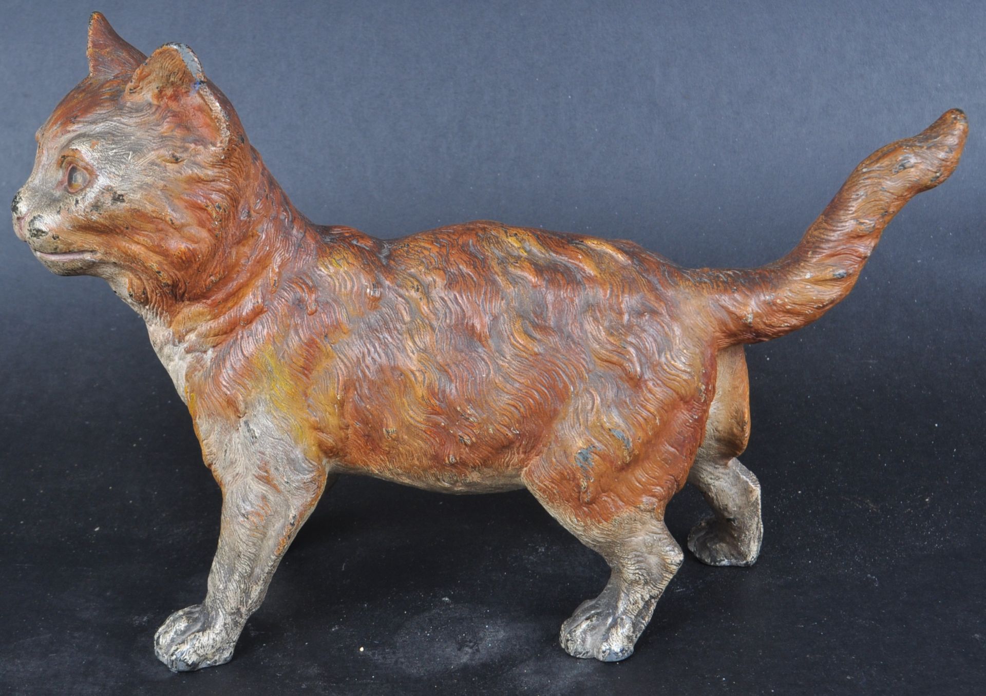 AUSTRIAN COLD PAINTED BRONZED SPELTER CAT - Image 4 of 7