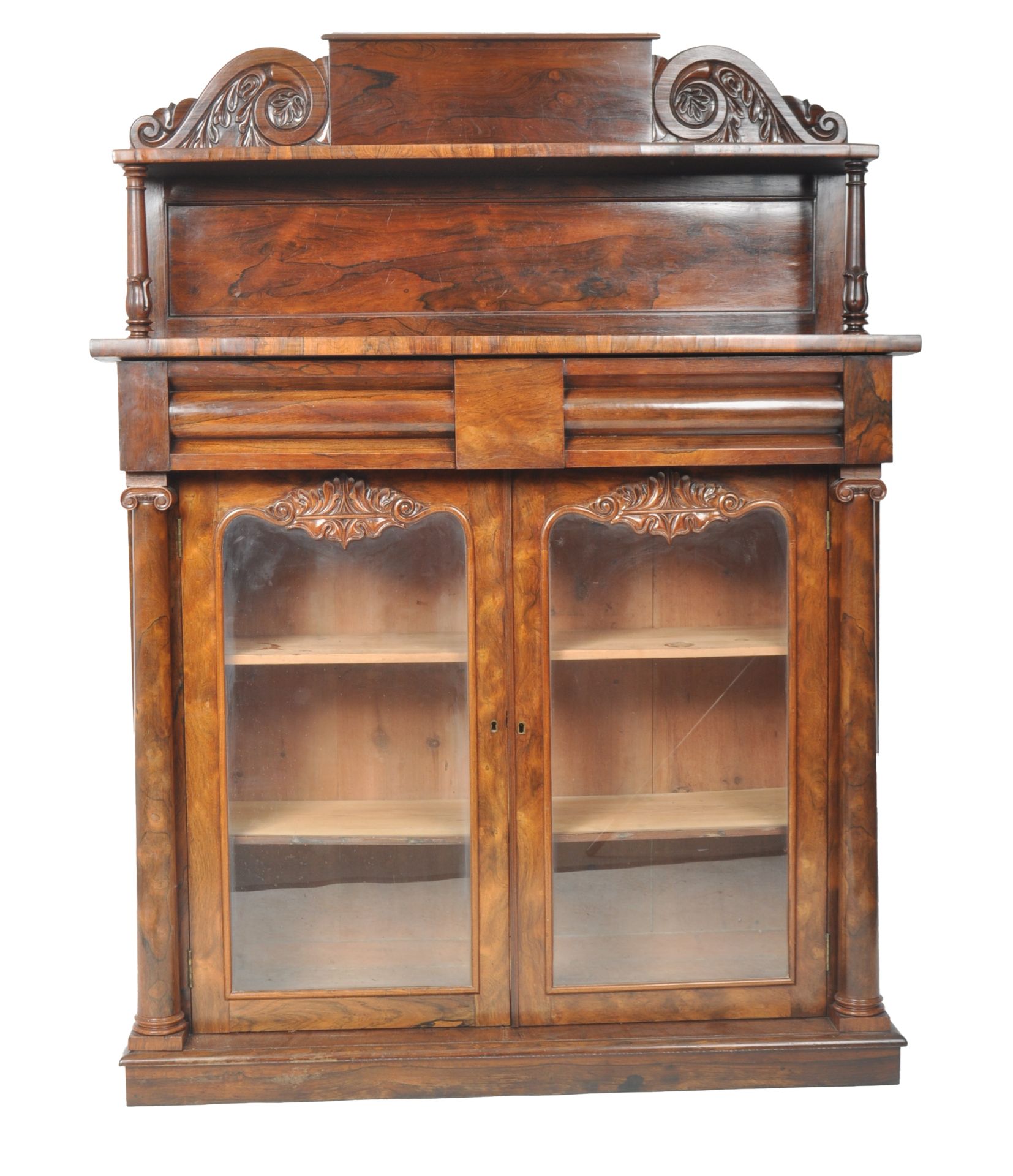 19TH CENTURY VICTORIAN FLAME MAHOGANY CHIFFONIER