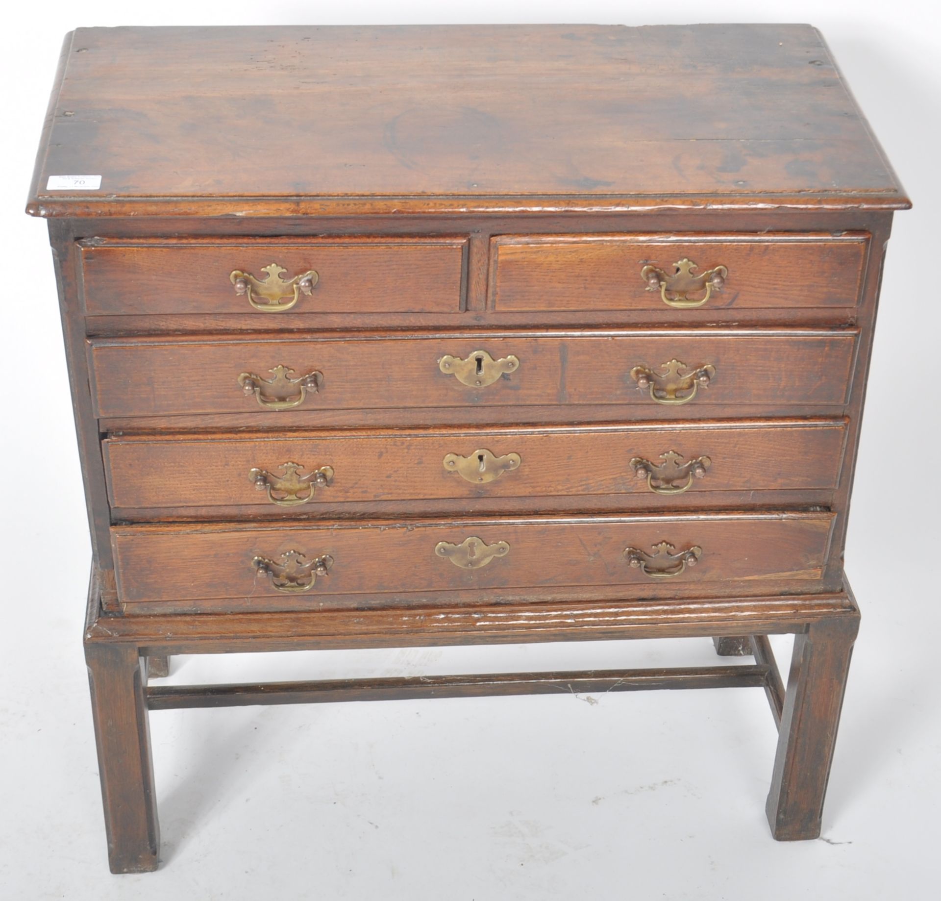 RARE 18TH CENTURY MINIATURE CHEST ON STAND - Image 2 of 9