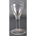 18TH CENTURY PLAIN STEM WINE DRINKING GLASS