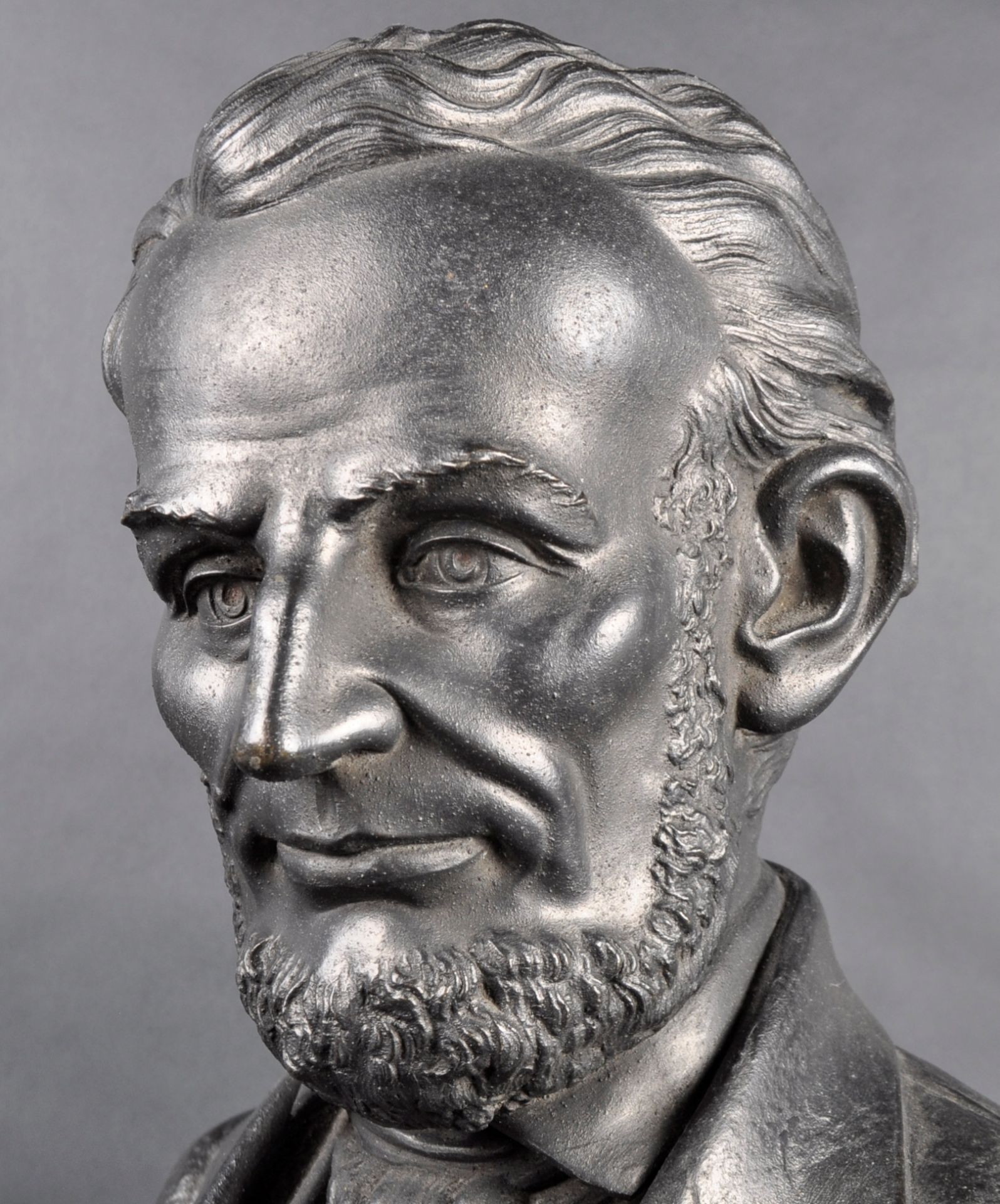 20TH CENTURY SPELTER BUST OF ABRAHAM LINCOLN - Bild 3 aus 6