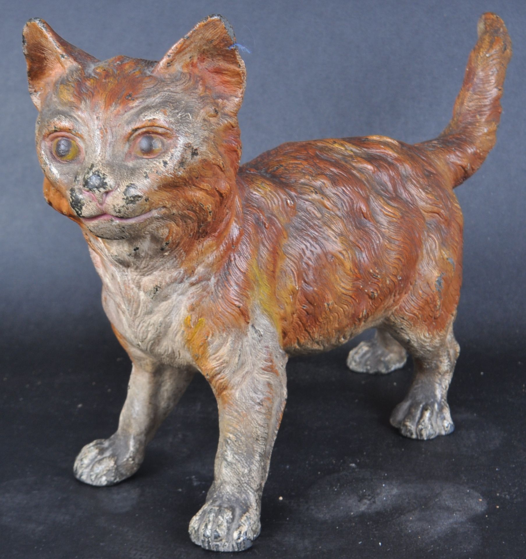 AUSTRIAN COLD PAINTED BRONZED SPELTER CAT