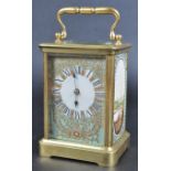 19TH CENTURY FRENCH HAND PAINTED CARRIAGE CLOCK