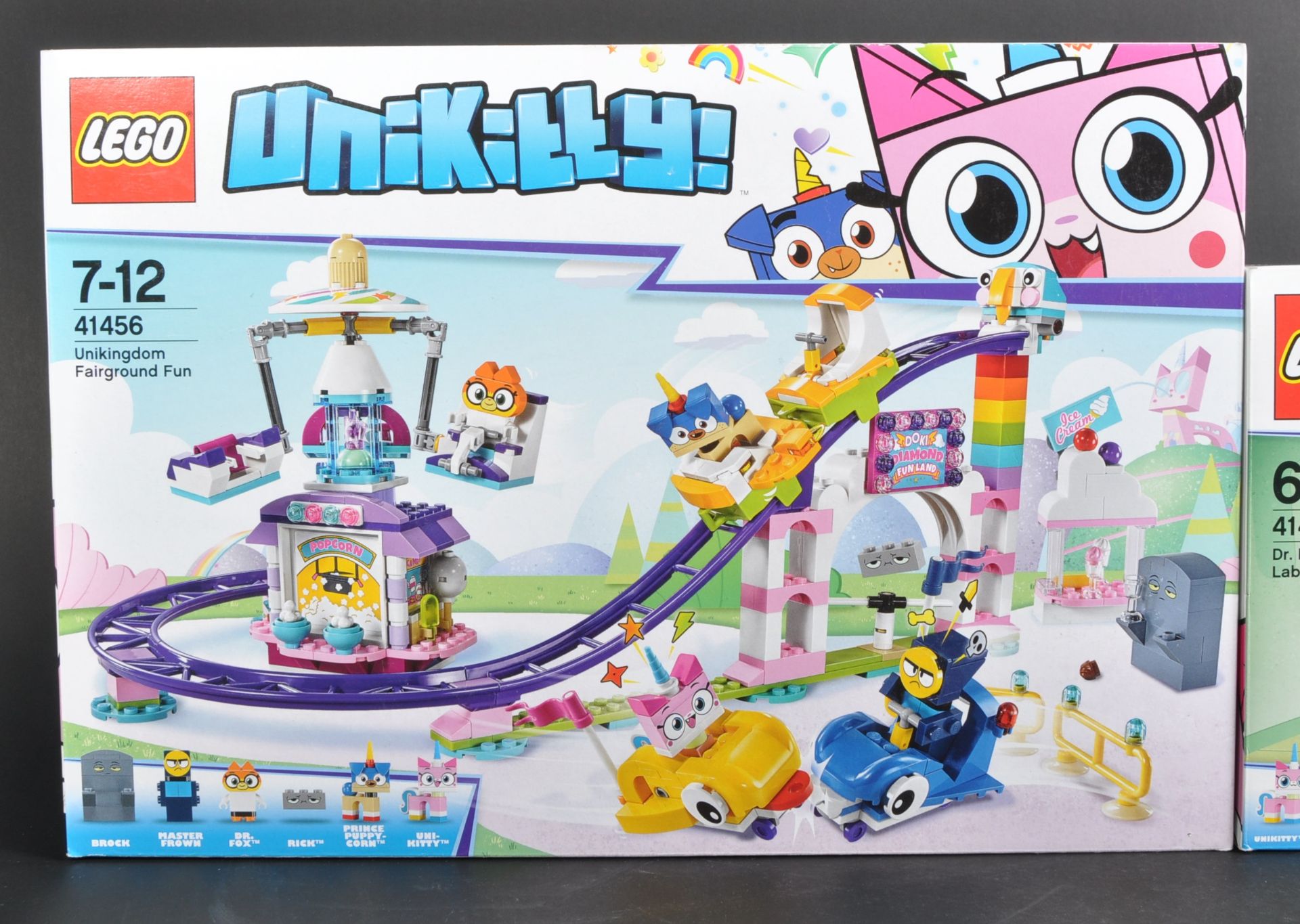 LEGO SETS - TWO UNIKITTY - 41456 - 41454 - UNIKINGDOM FAIRGROUND FUN & DR. FOX LABORATORY - Image 2 of 5