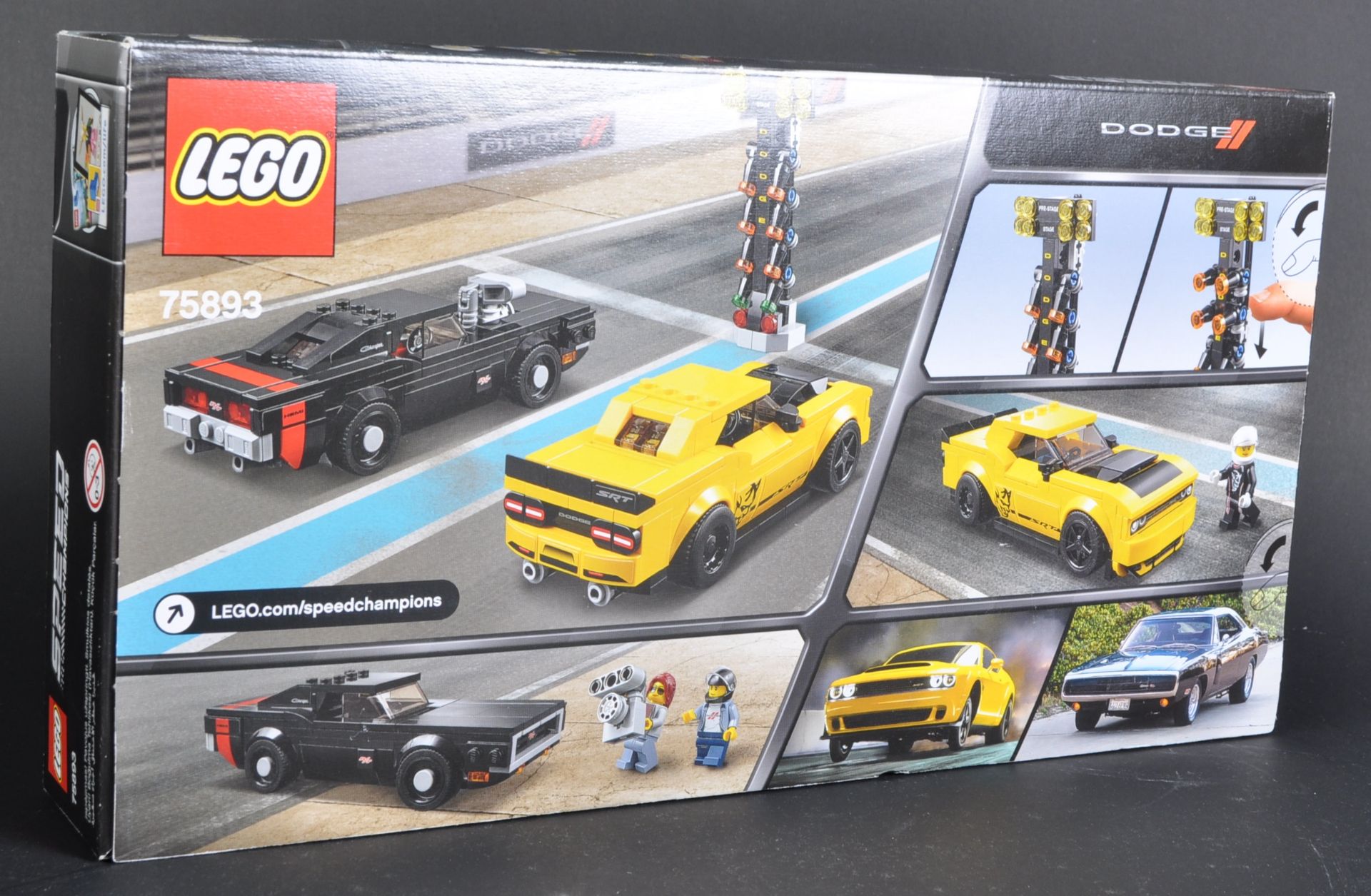 LEGO SET - SPEED CHAMPIONS - 75893 - 2018 DODGE CHALLENGER SRT DEMON AND 1970 DODGE CHARGER R/T - Image 2 of 3