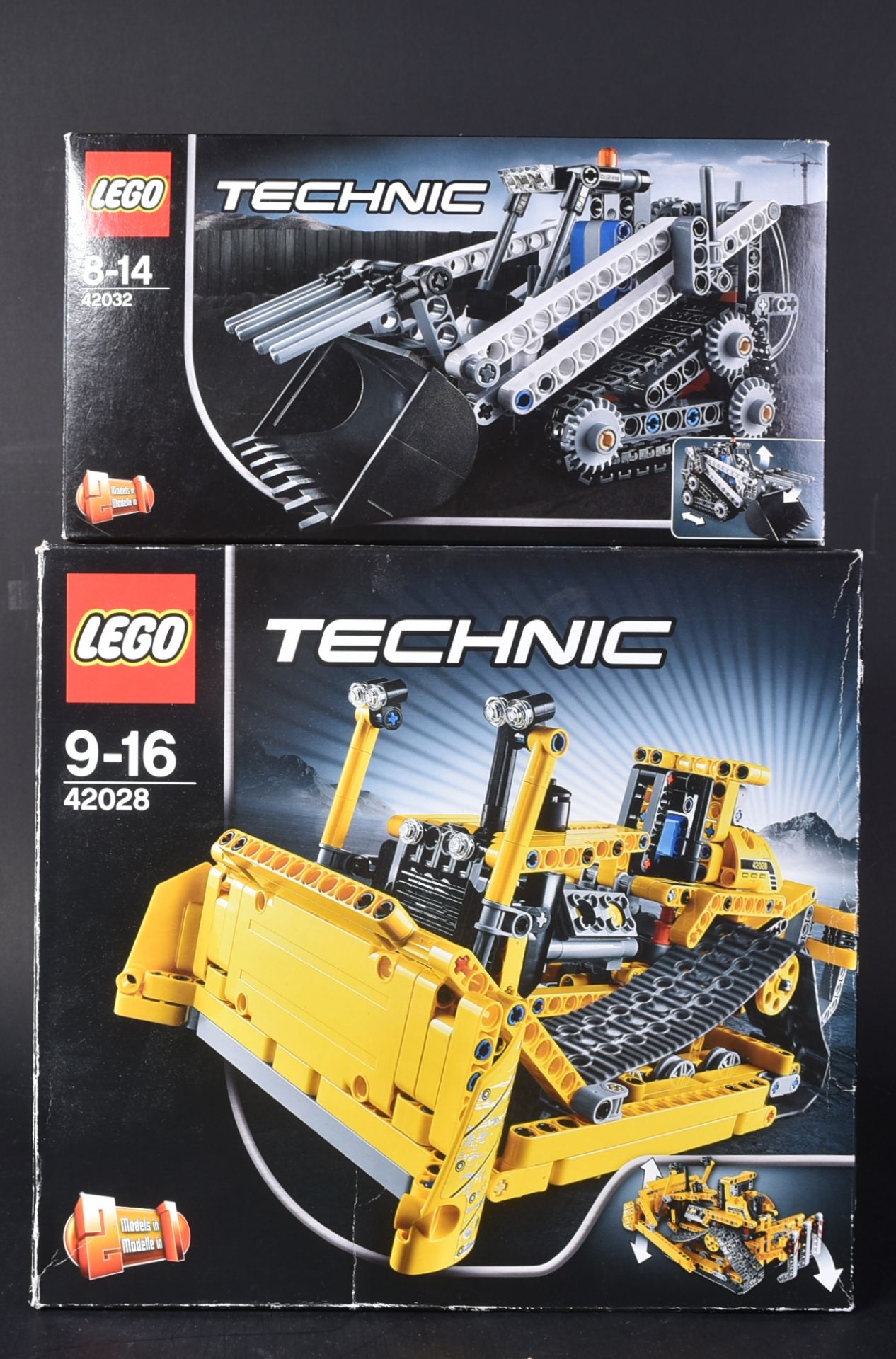 LEGO SETS - TECHNIC - 42028 - BULLDOZER AND COMPACT TRACKED LOADER