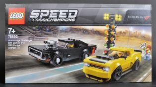 LEGO SET - SPEED CHAMPIONS - 75893 - 2018 DODGE CHALLENGER SRT DEMON AND 1970 DODGE CHARGER R/T