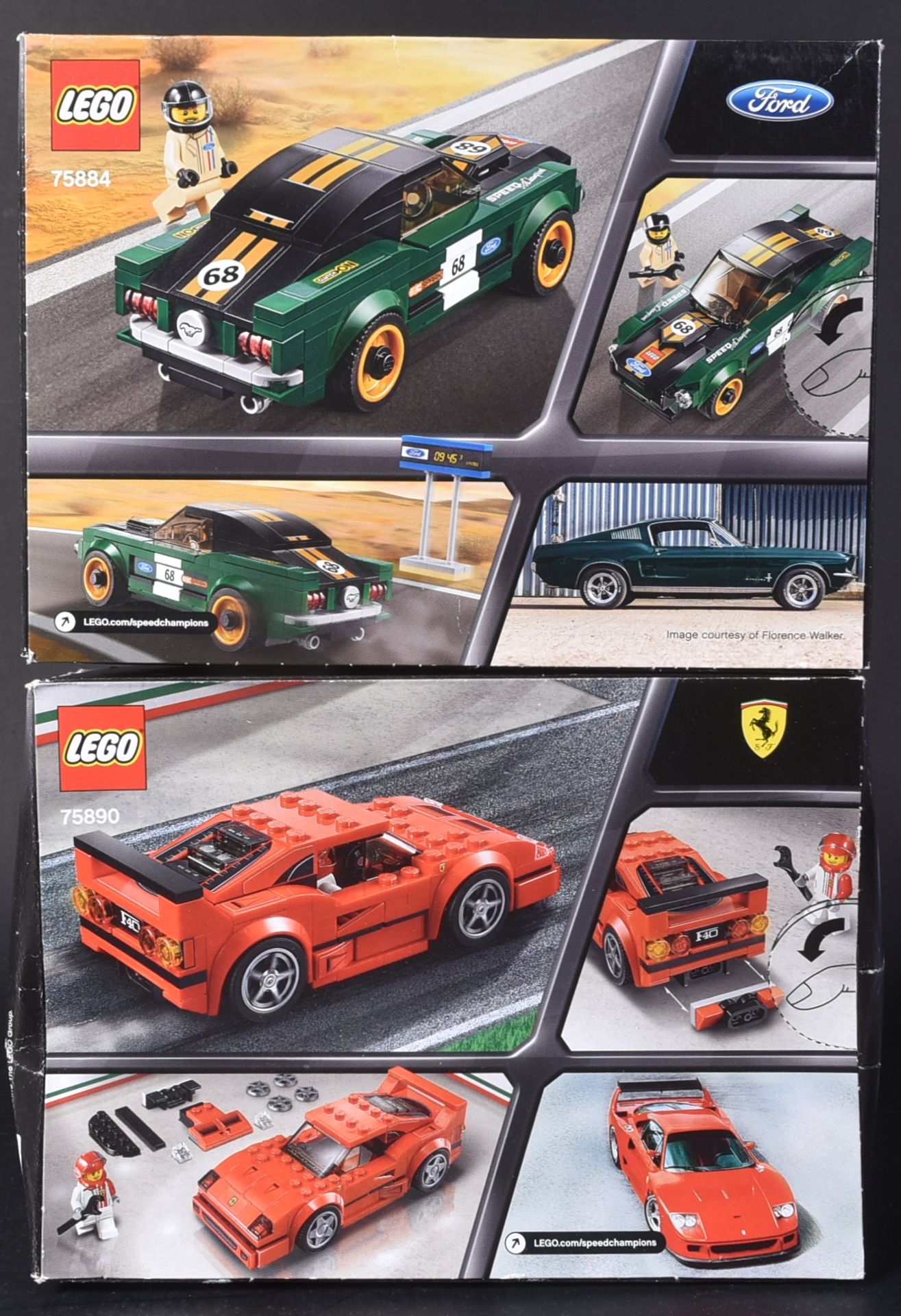 LEGO SET - SPEED CHAMPIONS - 75884 - 75884 - FORD MUSTANG & FERRARI F40 - Image 2 of 2