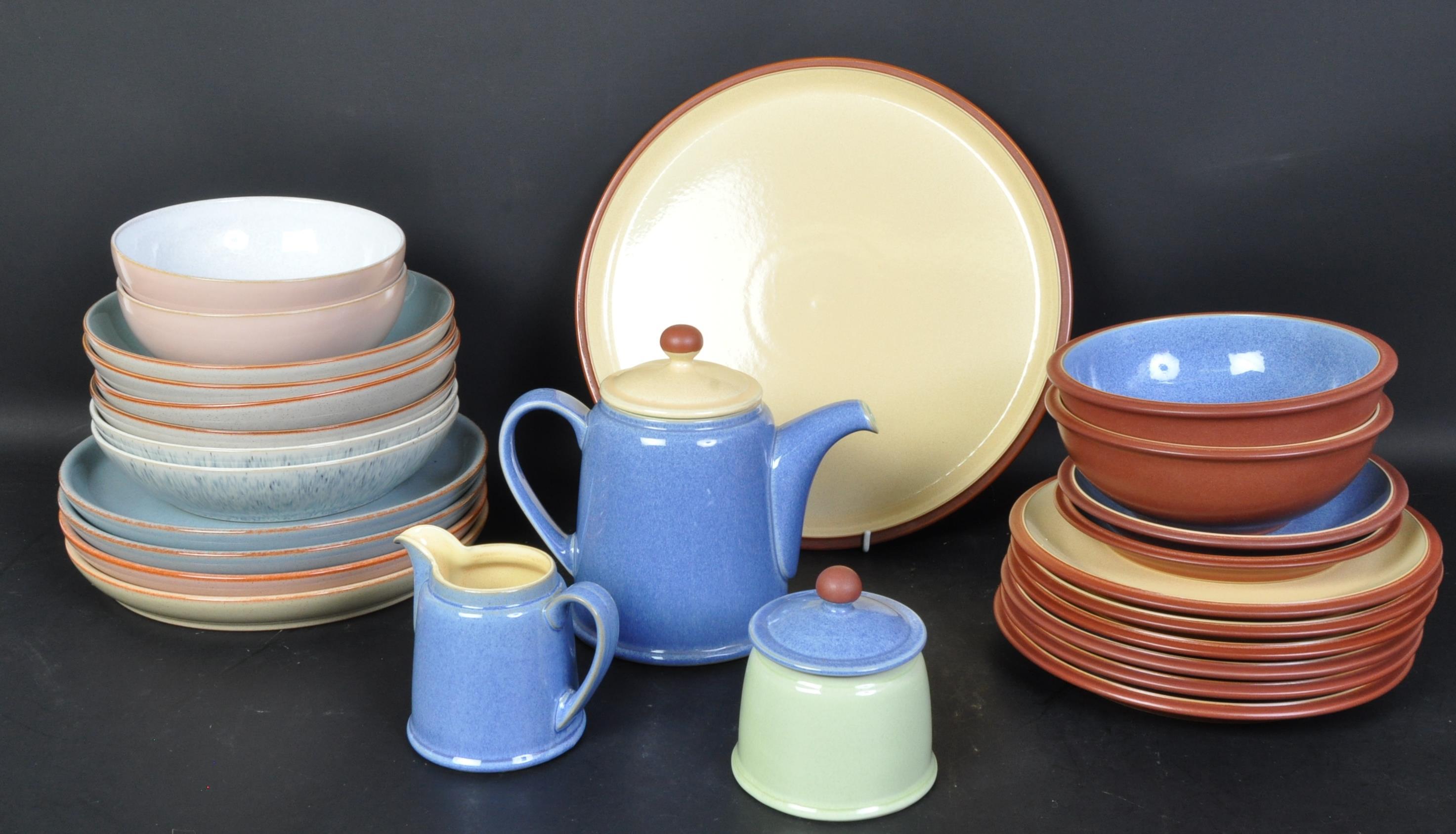 ASSORTMENT OF VINTAGE COLOURFUL DENBY POTTERY SERVICES