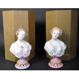 ROYAL WORCESTER - 20TH CENTURY BISQUE BUSTS