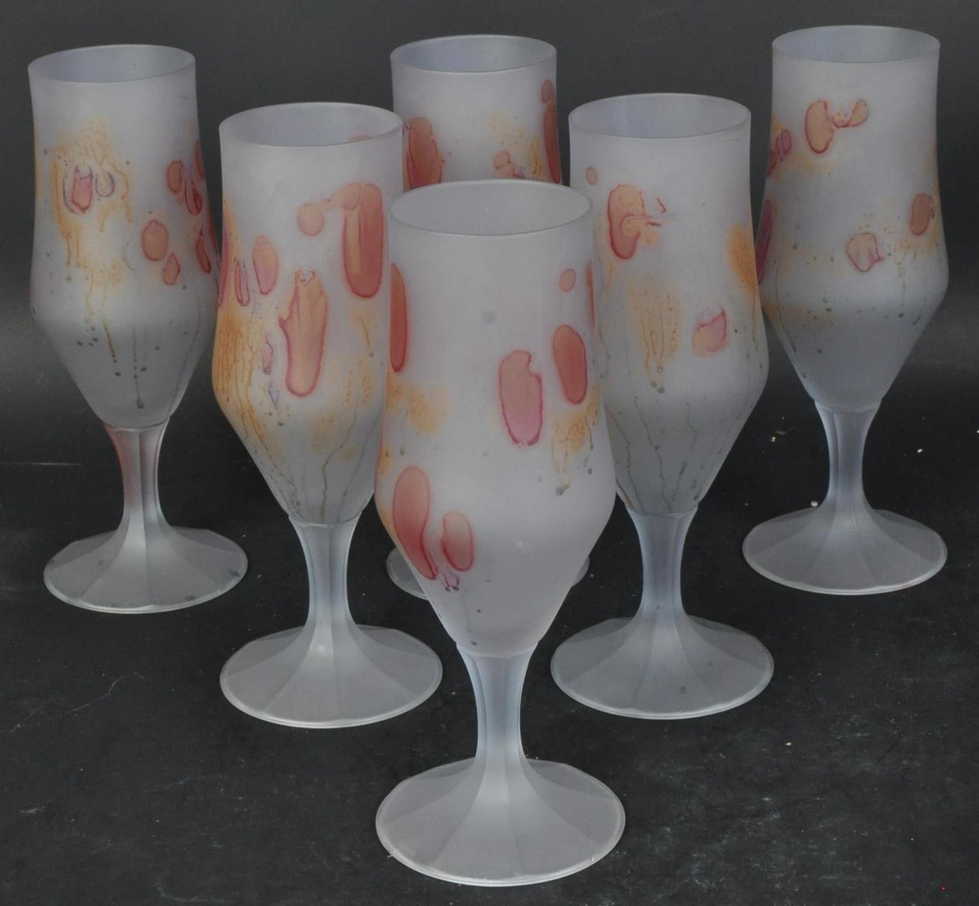 NOUVEAU ART GLASS CO - REUVEN DRINKING GLASSES