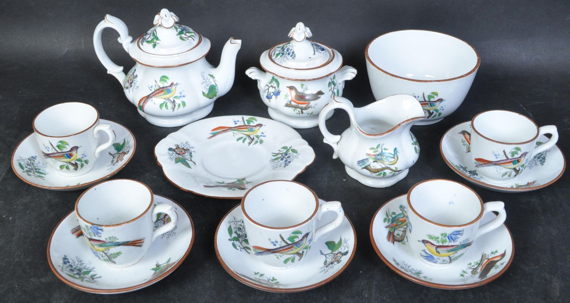 19TH CENTURY HAND PAINTED TEA SERVICE