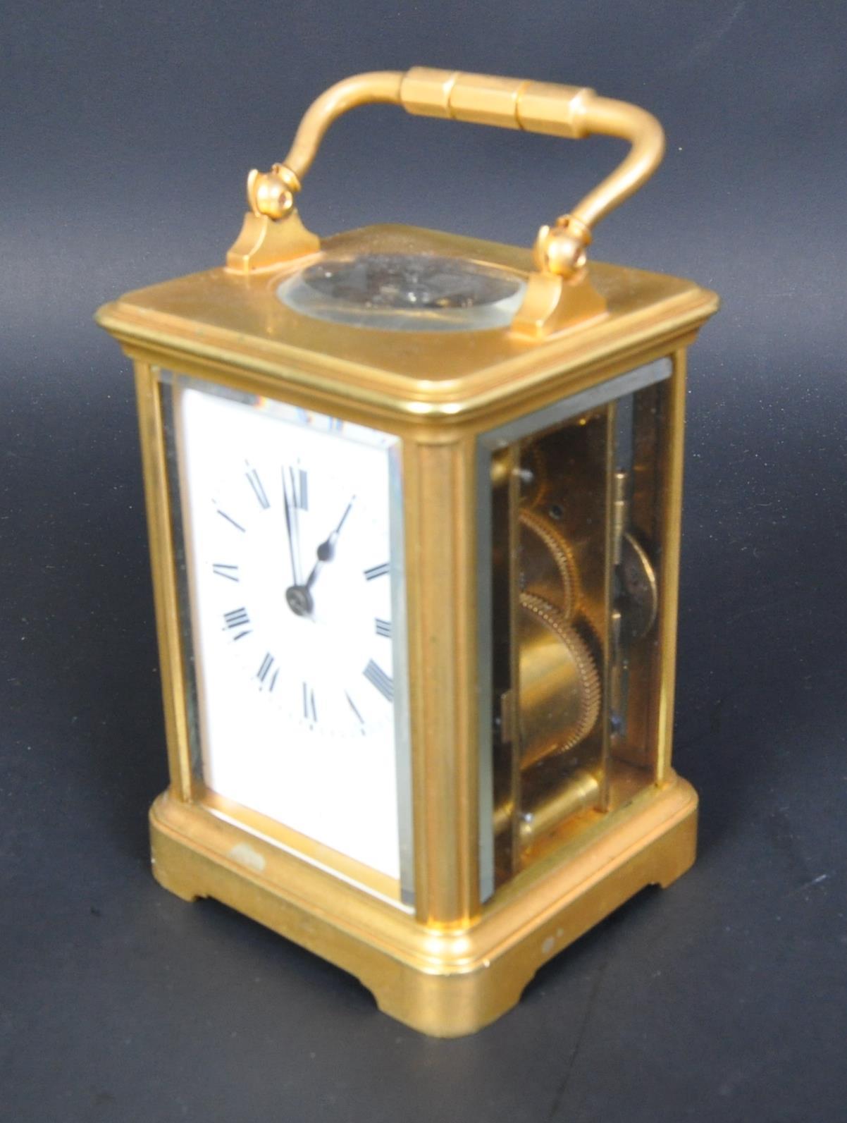LATE 19TH CENTURY FRENCH BRASS CARRIAGE CLOCK - Image 2 of 6