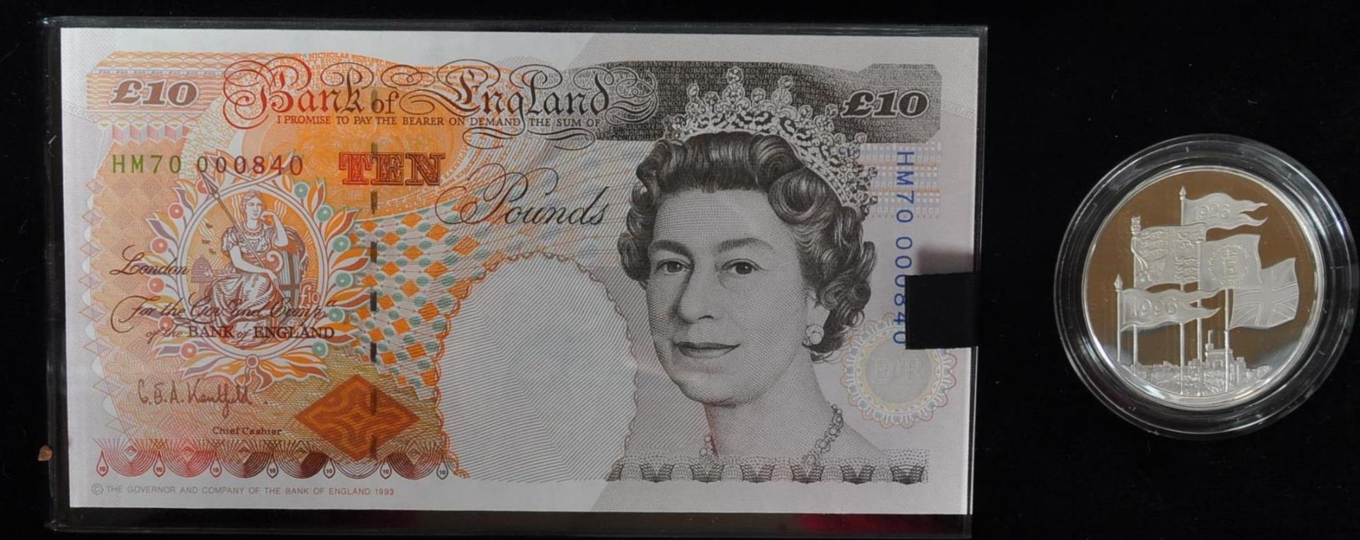 ROYAL MINT - 1996 - TEN POUND NOTE & SILVER CROWN - Bild 2 aus 3