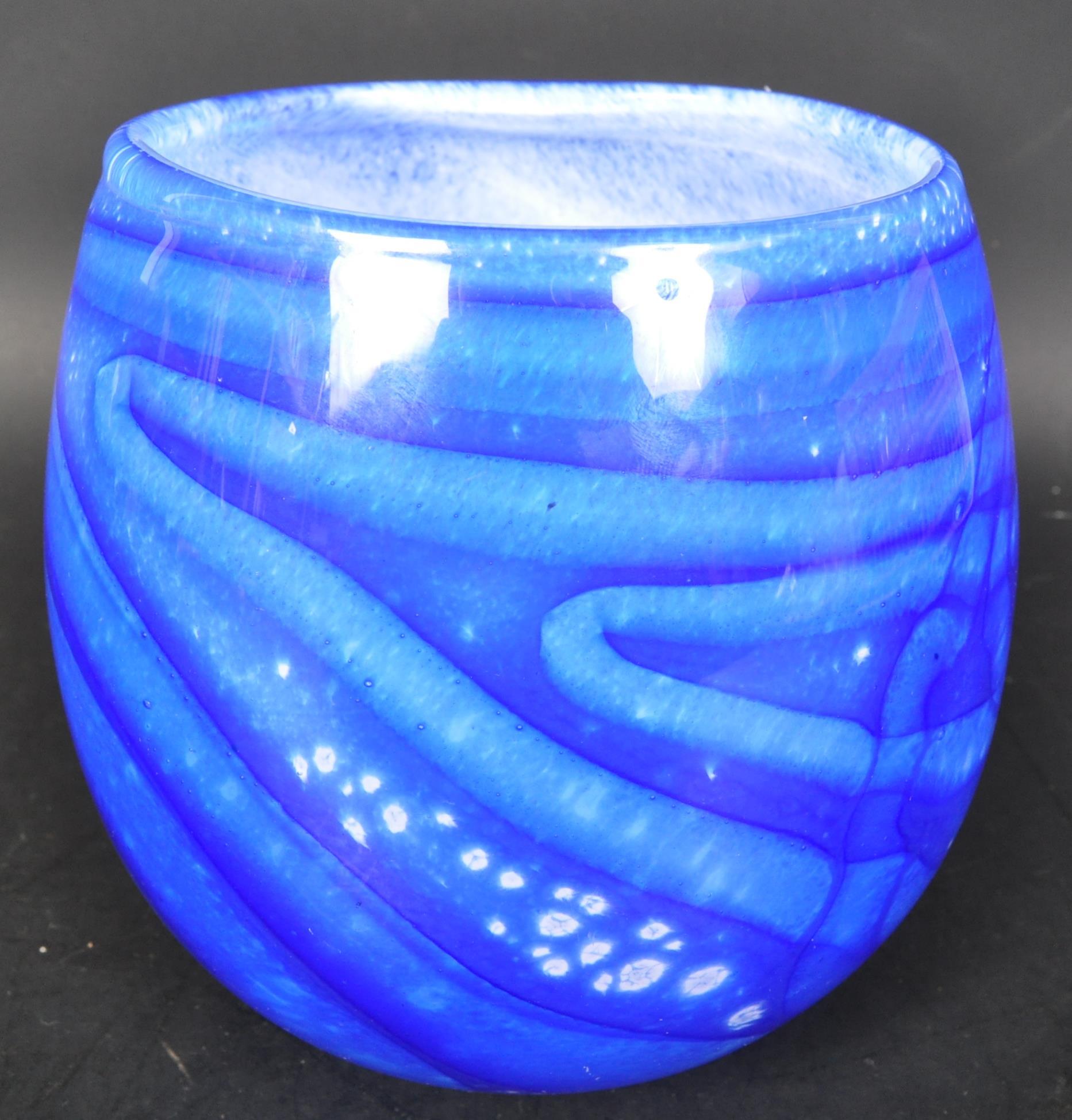 VINTAGE SIGNED STUDIO ART GLASS VASE