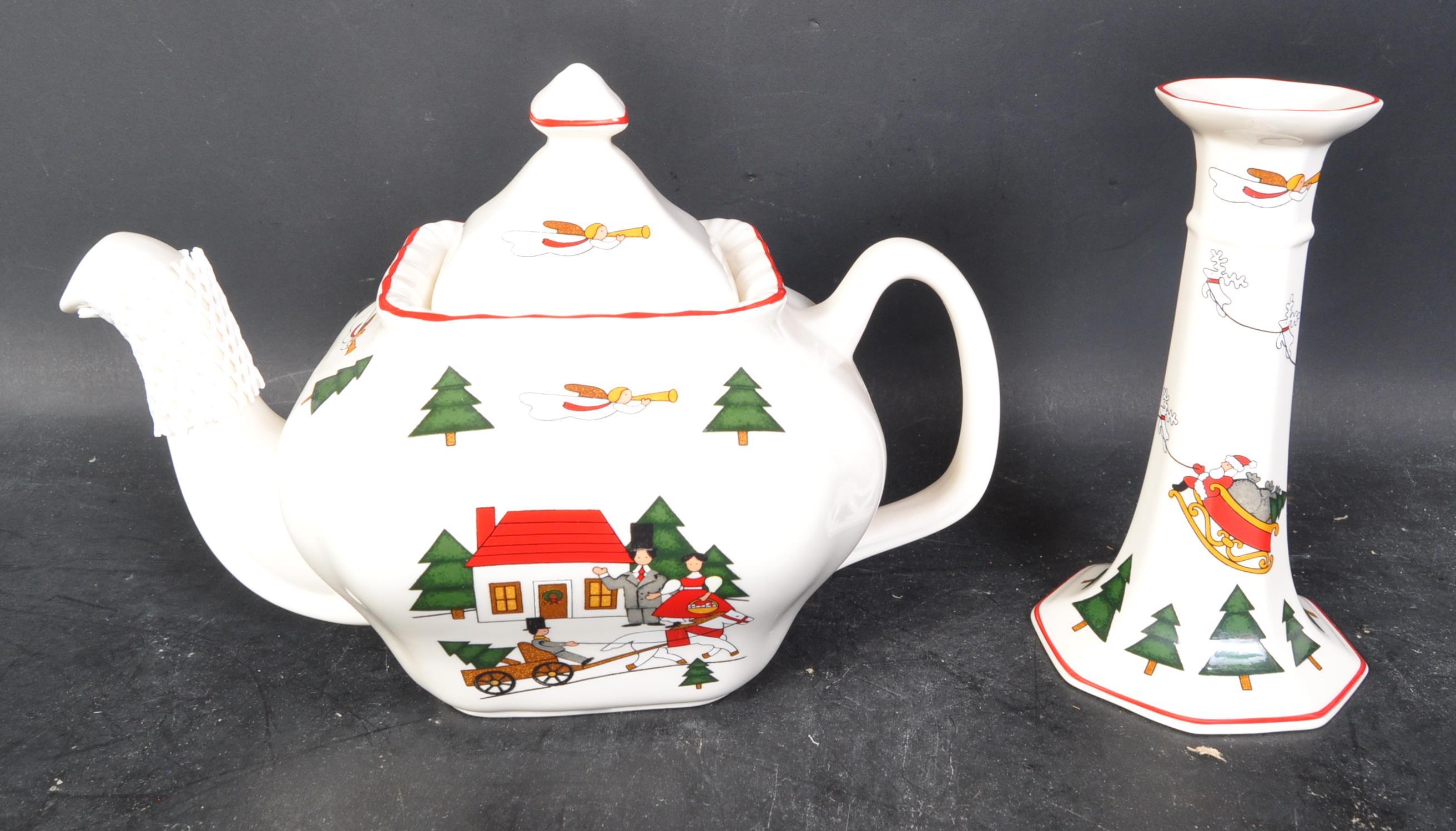 MASON'S - CHRISTMAS VILLAGE - CERAMIC TEA SERVICE - Image 3 of 6