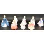ROYAL DOLUTON - COLLECTION OF MINIATURE LADY FIGURINES
