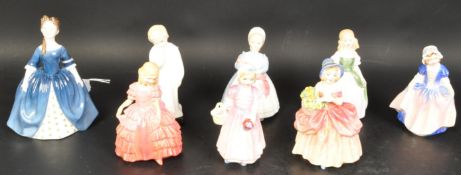 ROYAL DOLUTON - COLLECTION OF MINIATURE LADY FIGURINES