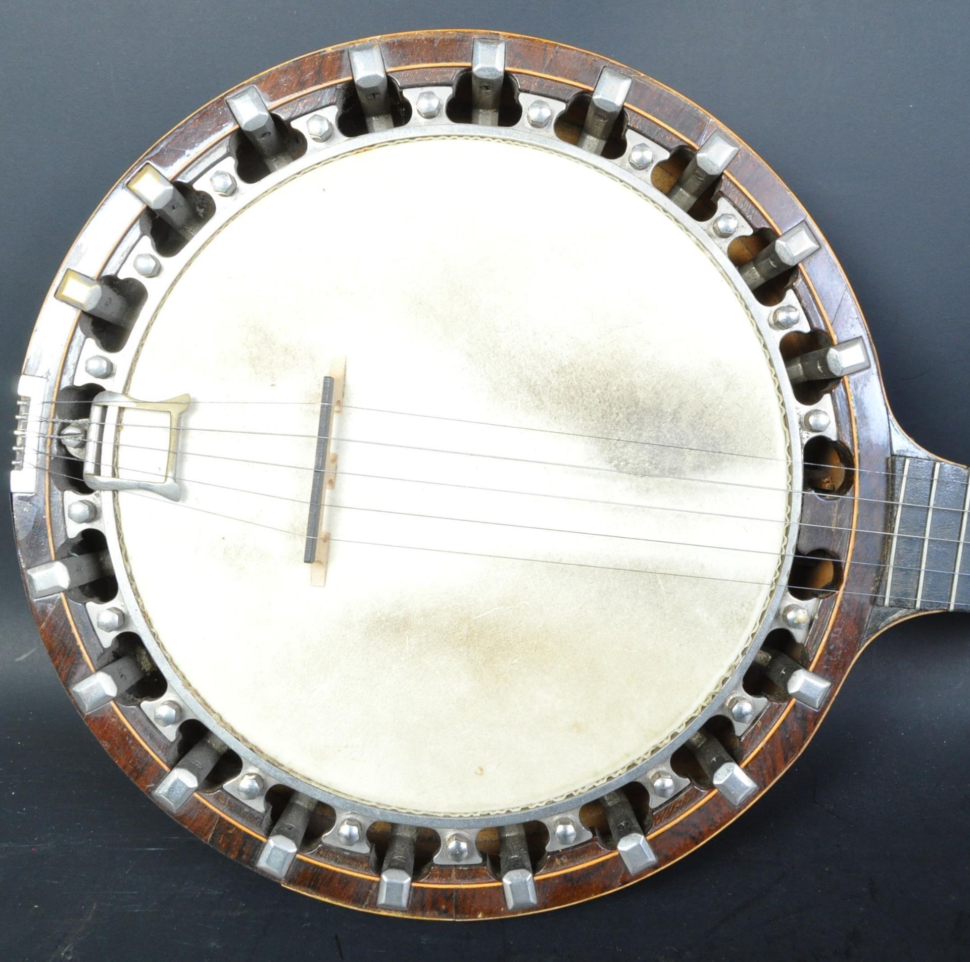 EARLY 20TH CENTURY LEATHER CASED NEW WINDSOR PATENT N. 1 BANJO - Bild 3 aus 8