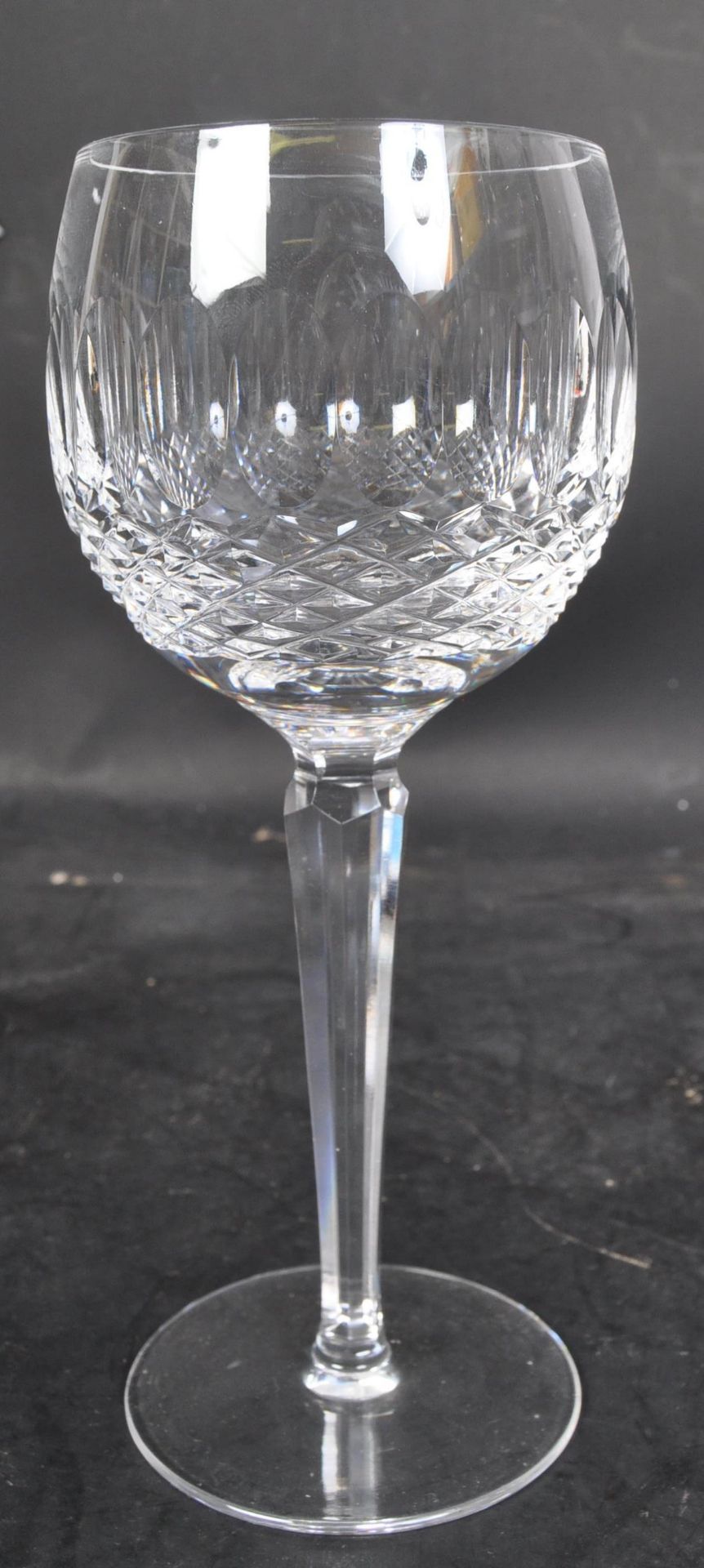 SIX VINTAGE WATERFORD CRYSTAL 'LISMORE' HOCK GLASSES - Image 5 of 5