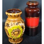 PAIR OF RETRO VINTAGE WEST GERMAN VASES