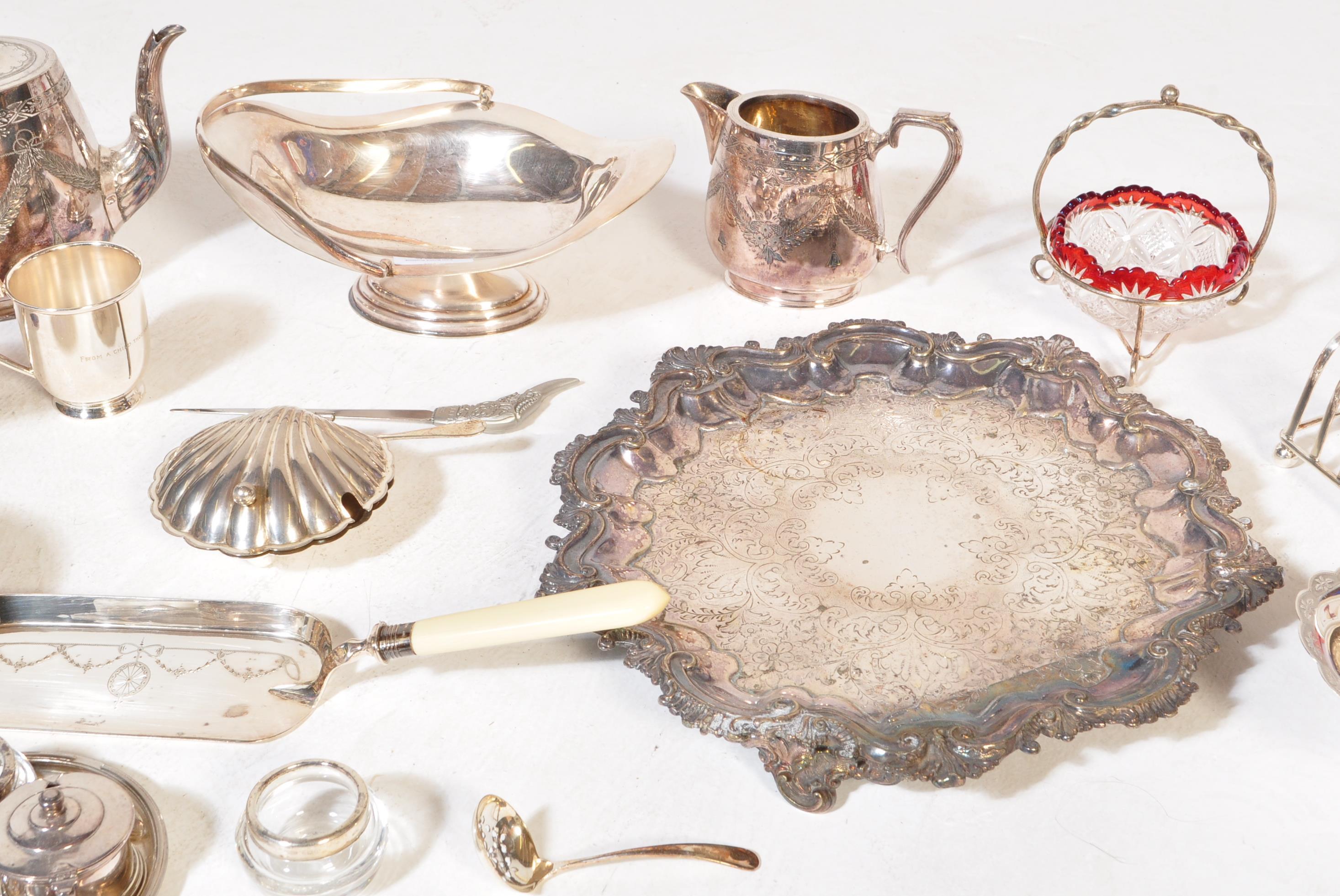 COLLECTION OF 19TH & 20TH CENTURY SILVER PLATED WARES - Image 4 of 6