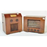 TWO VINTAGE 1940S VALVE RADIOS