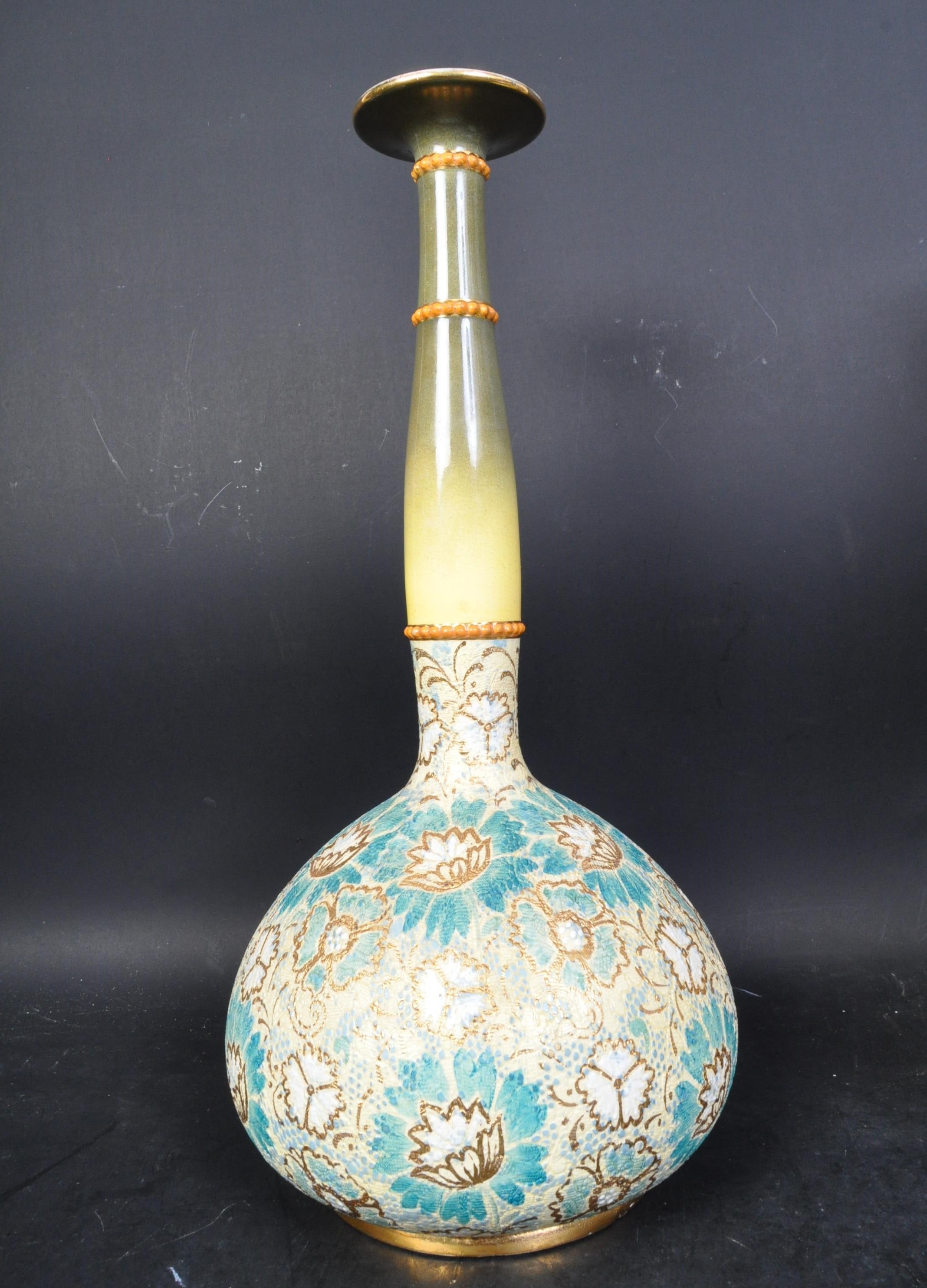 PAIR OF ROYAL DOULTON LONG NECK STEM VASES - Image 2 of 5