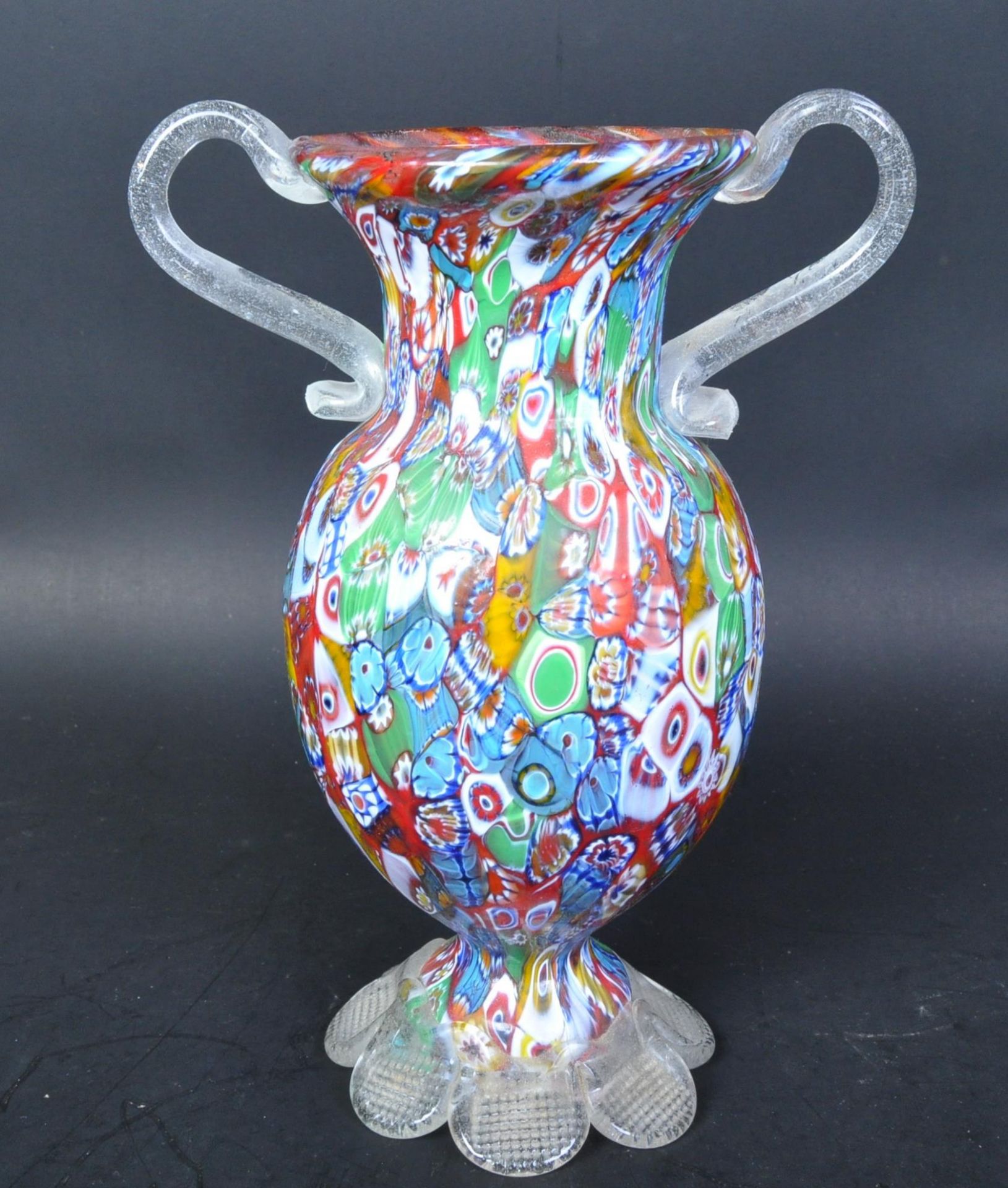 MID CENTURY MILLEFIORI GLASS VASE