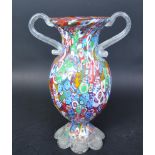 MID CENTURY MILLEFIORI GLASS VASE