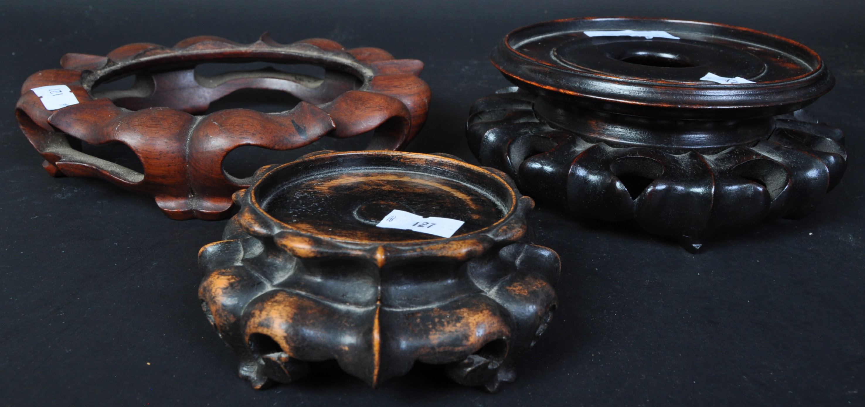 COLLECTION OF THREE 19TH CENTURY VASE HOLDERS - Image 2 of 5